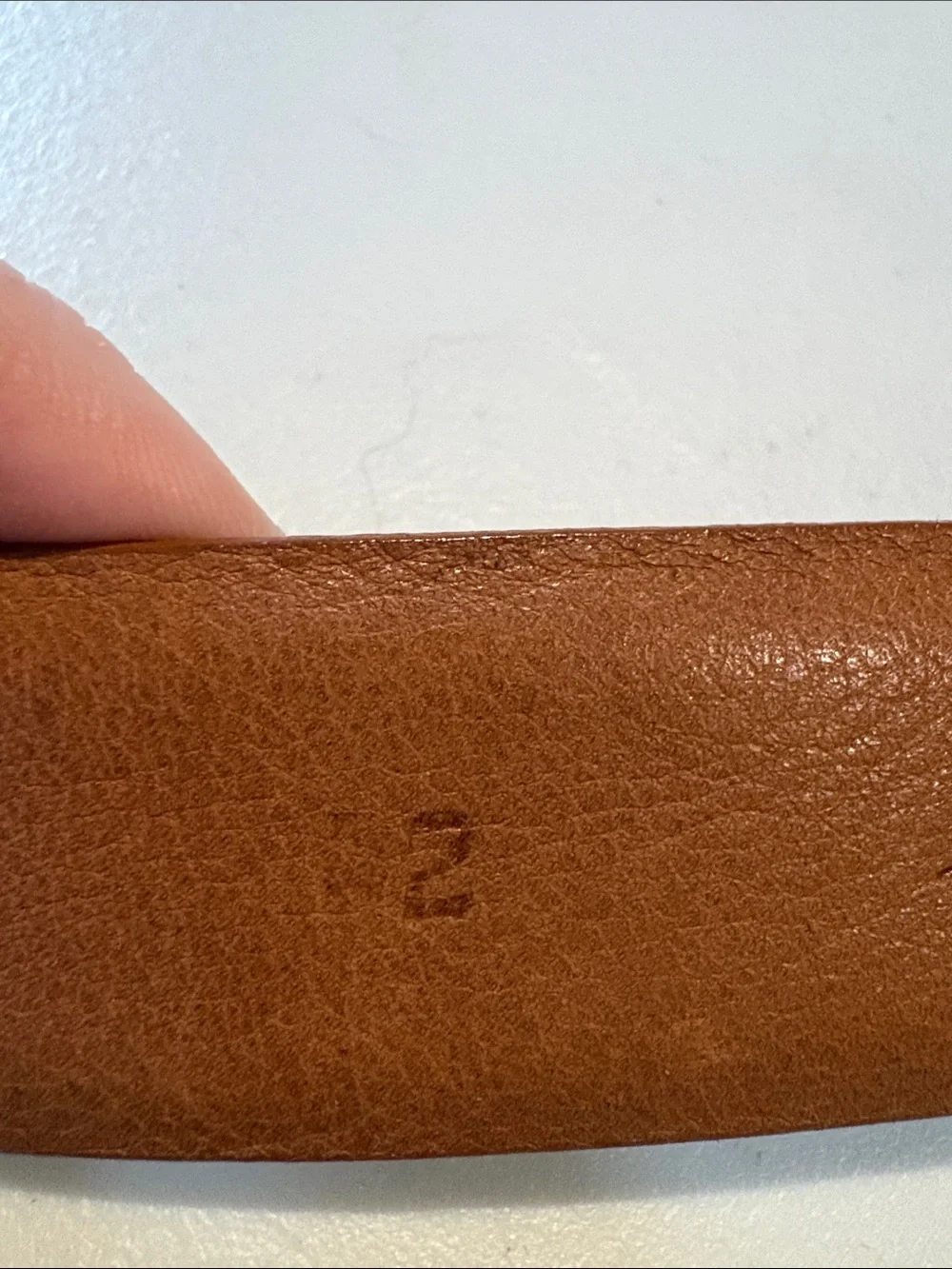 Torino Leather Company Italian Glazed Milled Calfskin Belt. Size 42. Light brown